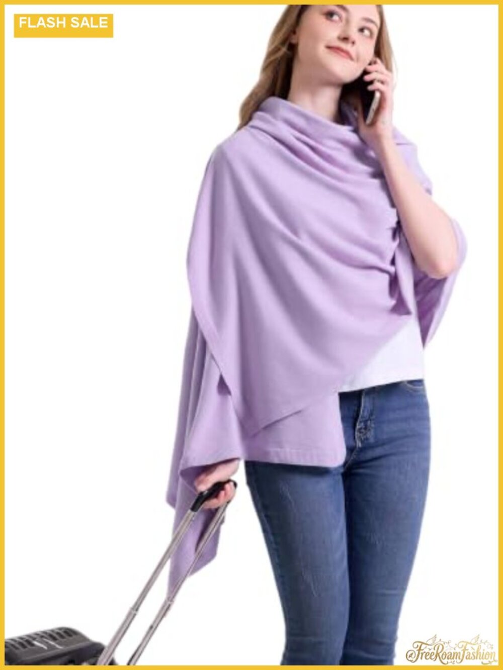 Large Soft Knit Travel Shawl Wrap Lightweight Machine Washable Pashmina Scarf